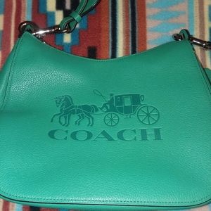 Coach Green Horse & Carriage Logo Bag